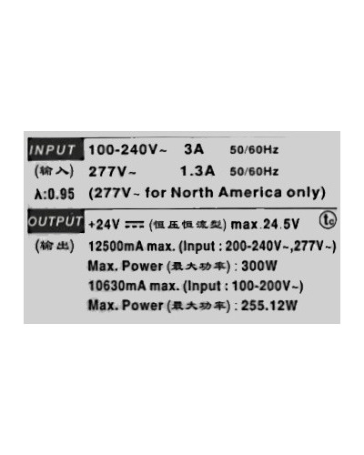 ALIMENTATION 24V 300W ETANCHE -MI40644