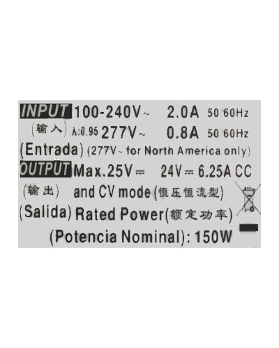 ALIMENTATION 24V 150W ETANCHE -MI40734
